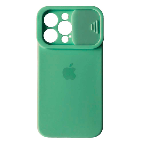 Silicone Case Square Slider Full Camera Protective (AA) для iPhone 12 Pro Max (Spearmint)-0